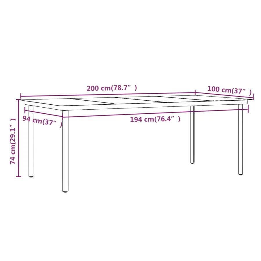 Ensemble à manger de jardin avec coussins 9 pcs marron - 8