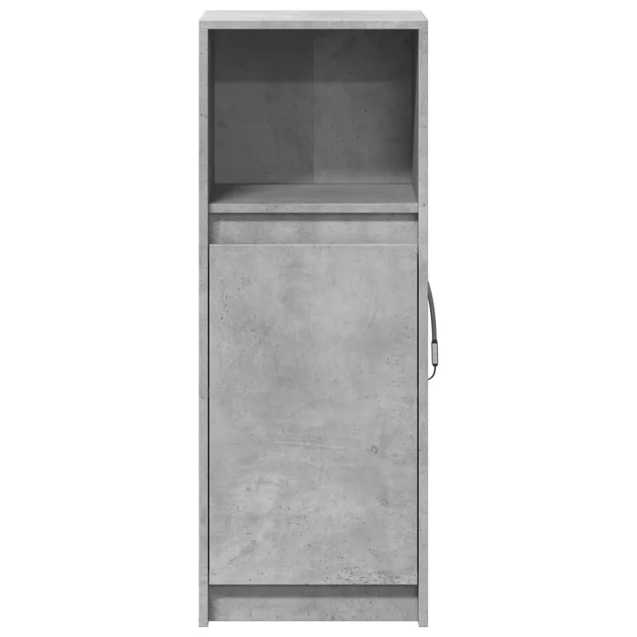 Buffet avec LED gris béton 38x34x100 cm bois d'ingénierie - 6