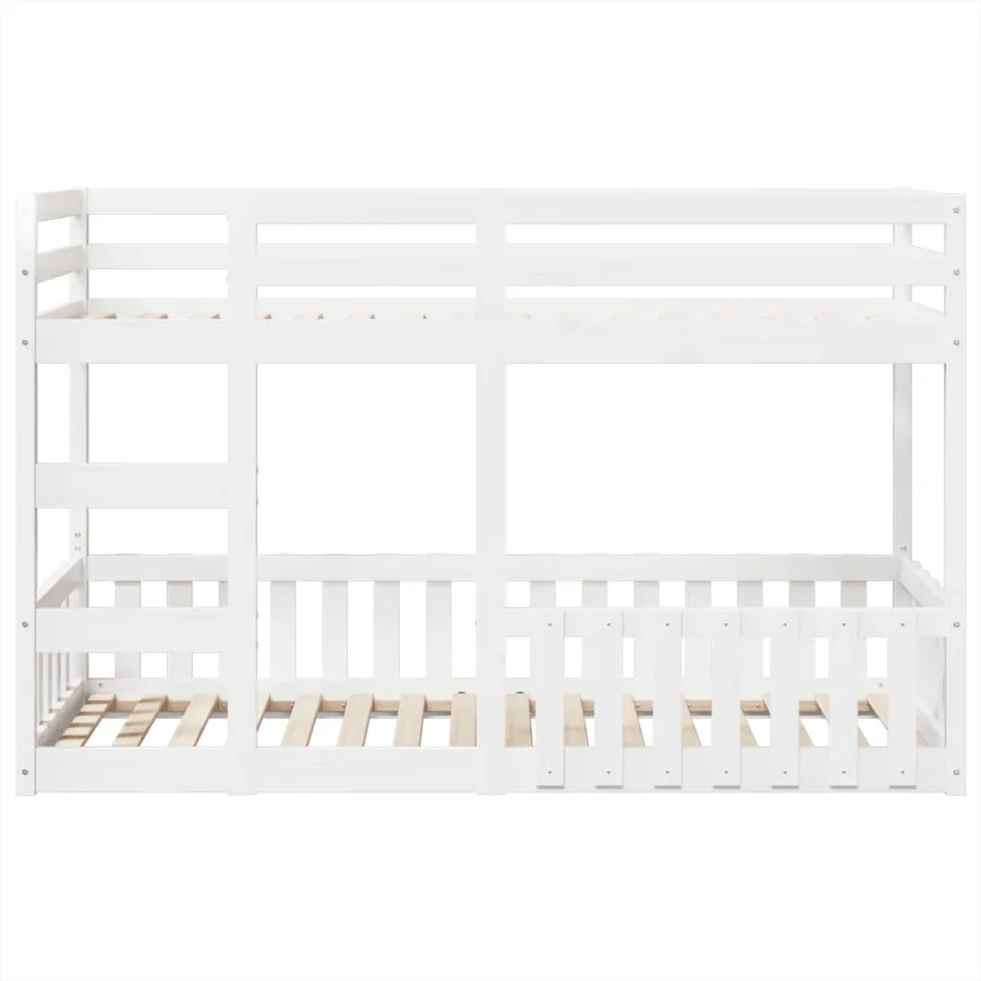 Lit superposé Blanc 90x190 cm Bois de pin massif - 5
