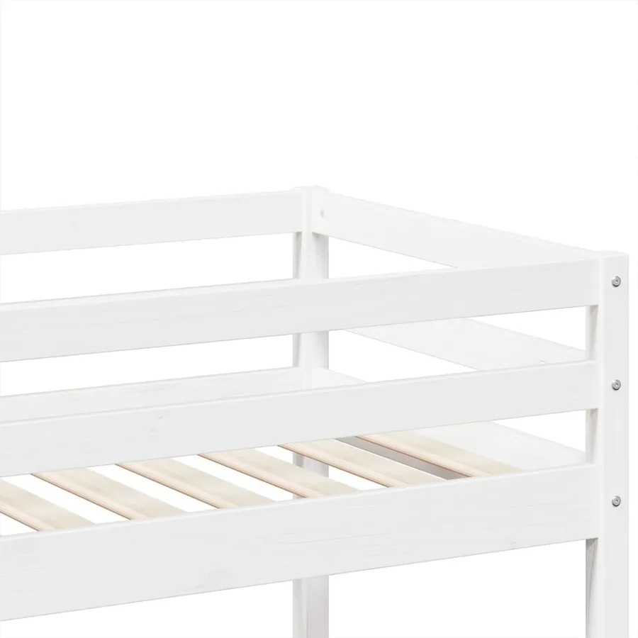 Lit superposé Blanc 90x190 cm Bois de pin massif - 8