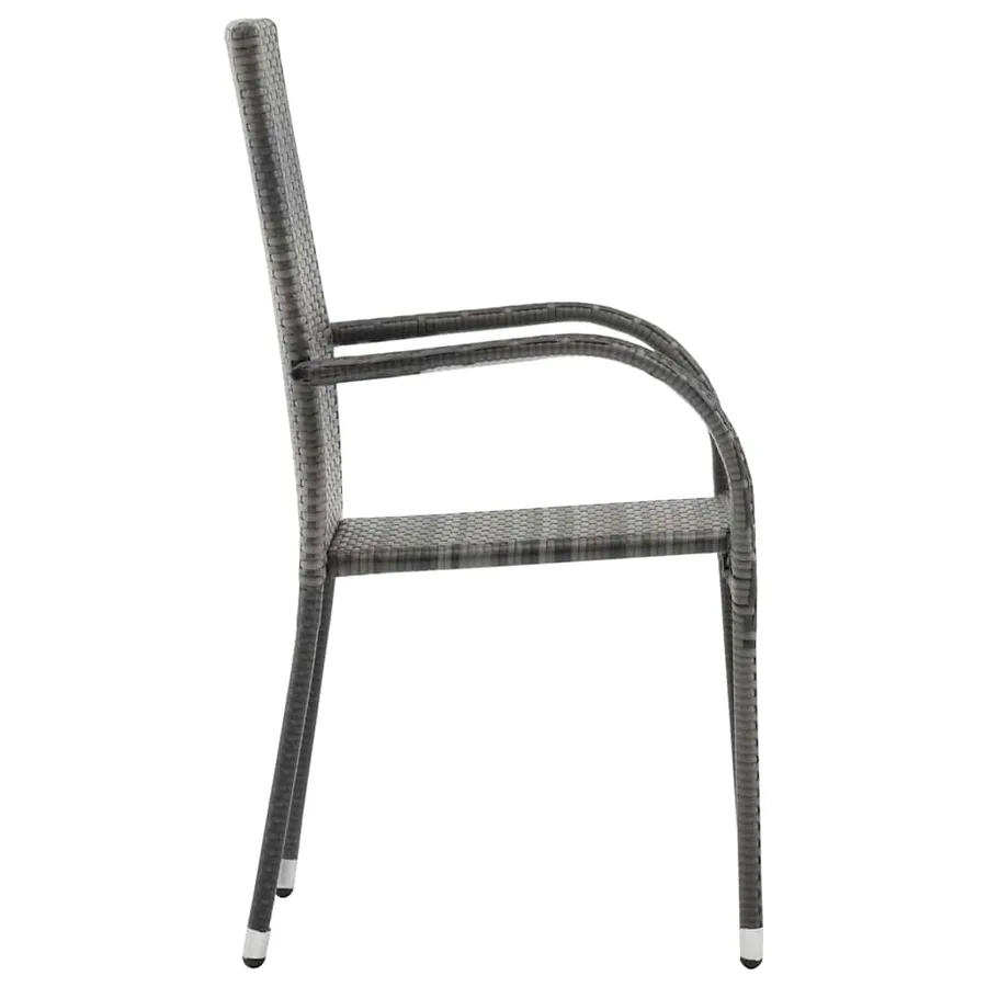 Ensemble à manger de jardin 3 pcs Gris - 7