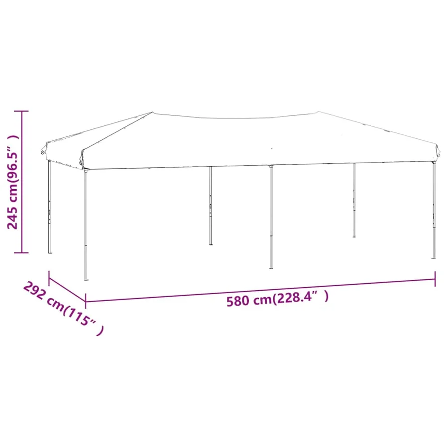 Tente de réception pliable Blanc 3x6 m - 9