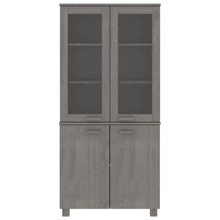 Buffet HAMAR Bois massif de pin Gris clair - 3