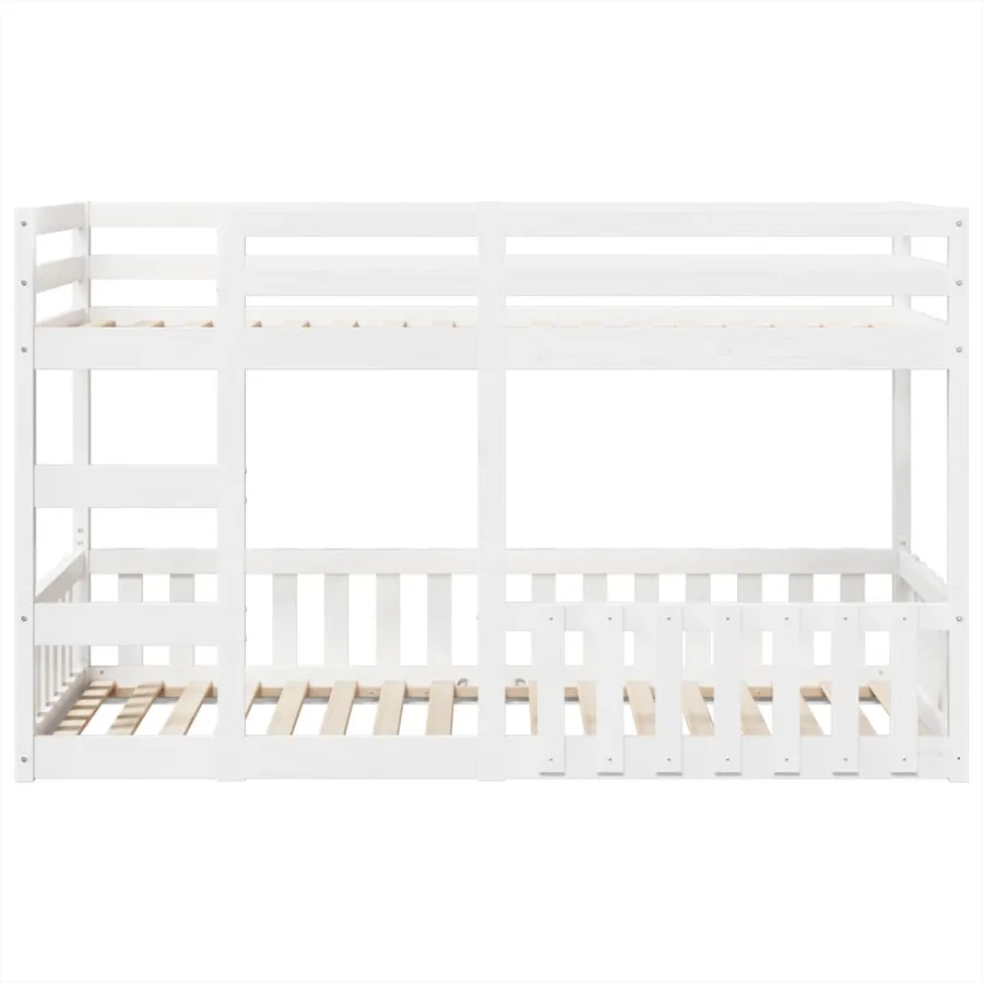 Lit superposé Blanc 80x200 cm Bois de pin massif - 5