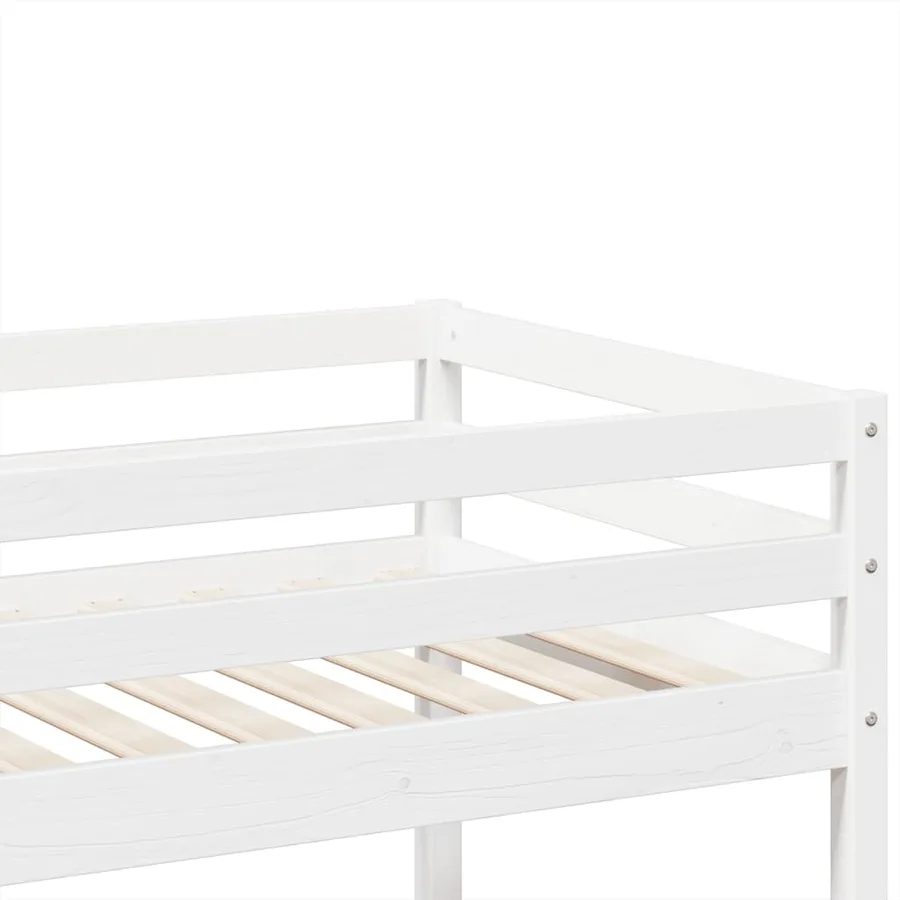 Lit superposé Blanc 80x200 cm Bois de pin massif - 8