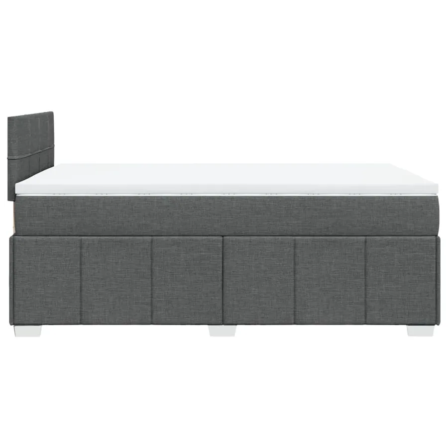 Sommier à lattes de lit avec matelas Gris foncé 120x200cm Tissu - 5