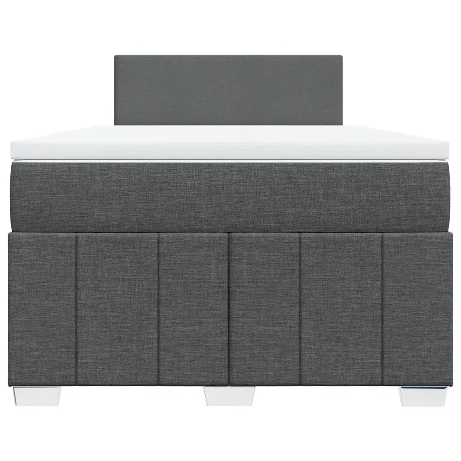 Sommier à lattes de lit avec matelas Gris foncé 120x200cm Tissu - 4