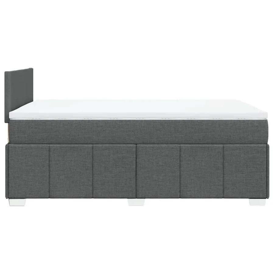 Sommier à lattes de lit avec matelas Gris foncé 120x200cm Tissu - 5
