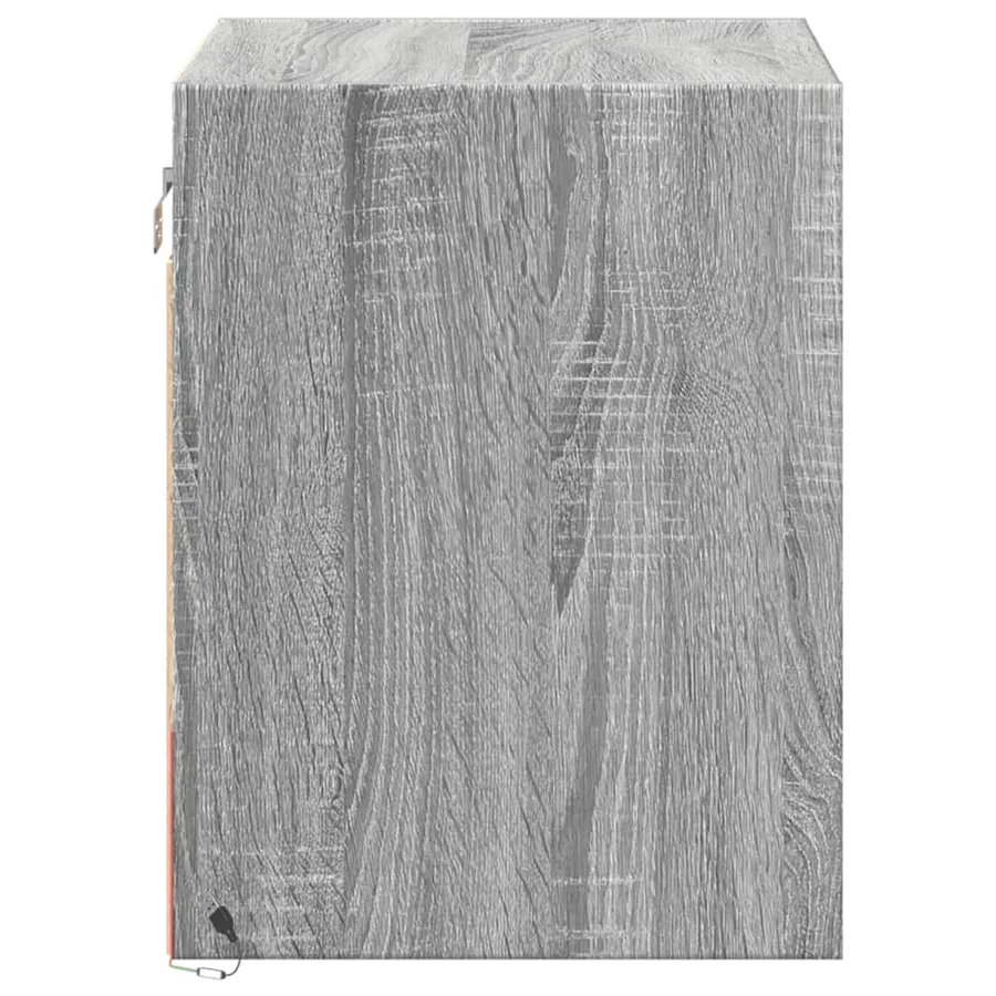 Tables de chevet murales avec lumières LED 2 pcs sonoma gris - 8