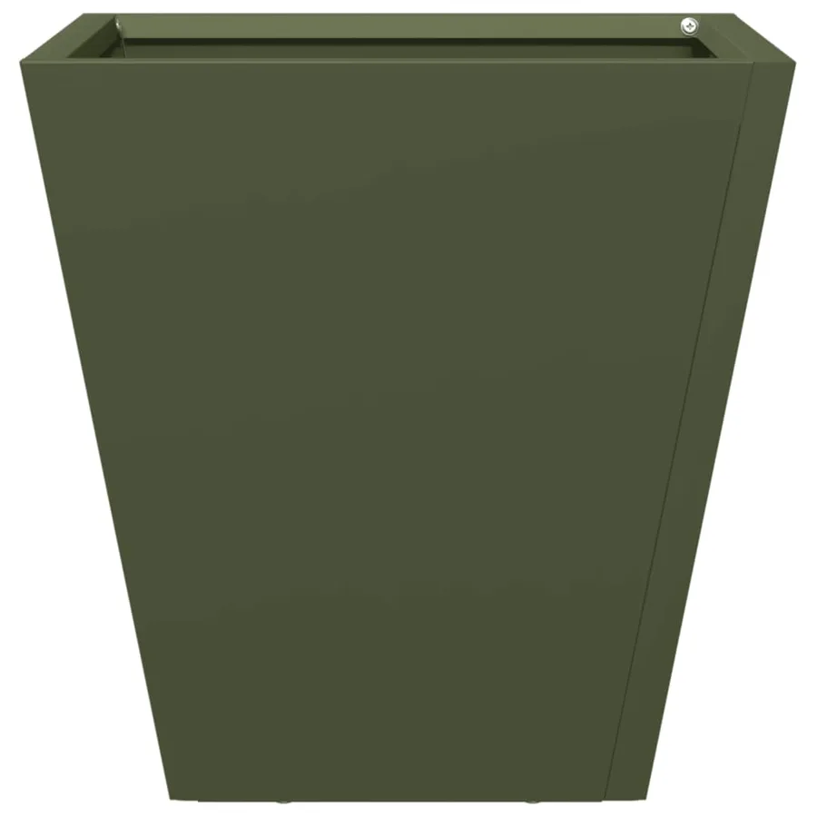 Jardinières 2 pcs vert olive 30x30x30 cm acier - 7