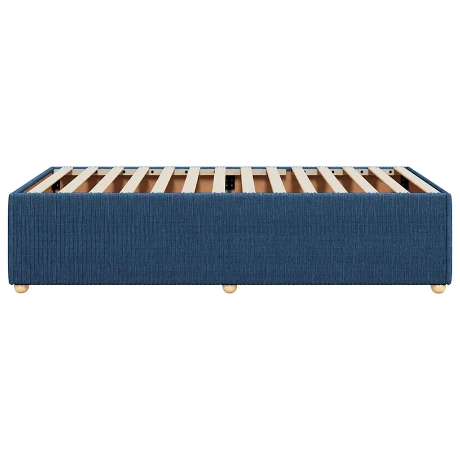 Cadre de lit sans matelas bleu 90x200 cm tissu - 5