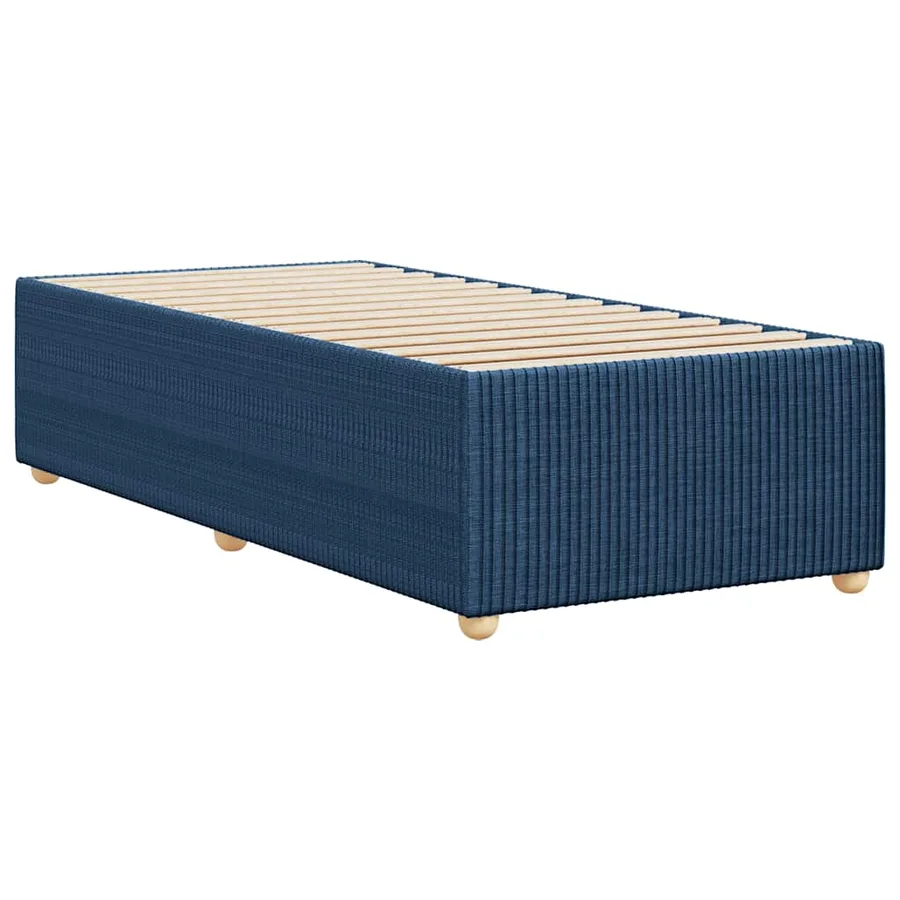 Cadre de lit sans matelas bleu 90x200 cm tissu - 6