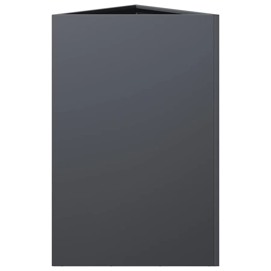 Jardinière anthracite triangulaire 50x43x75 cm acier - 5