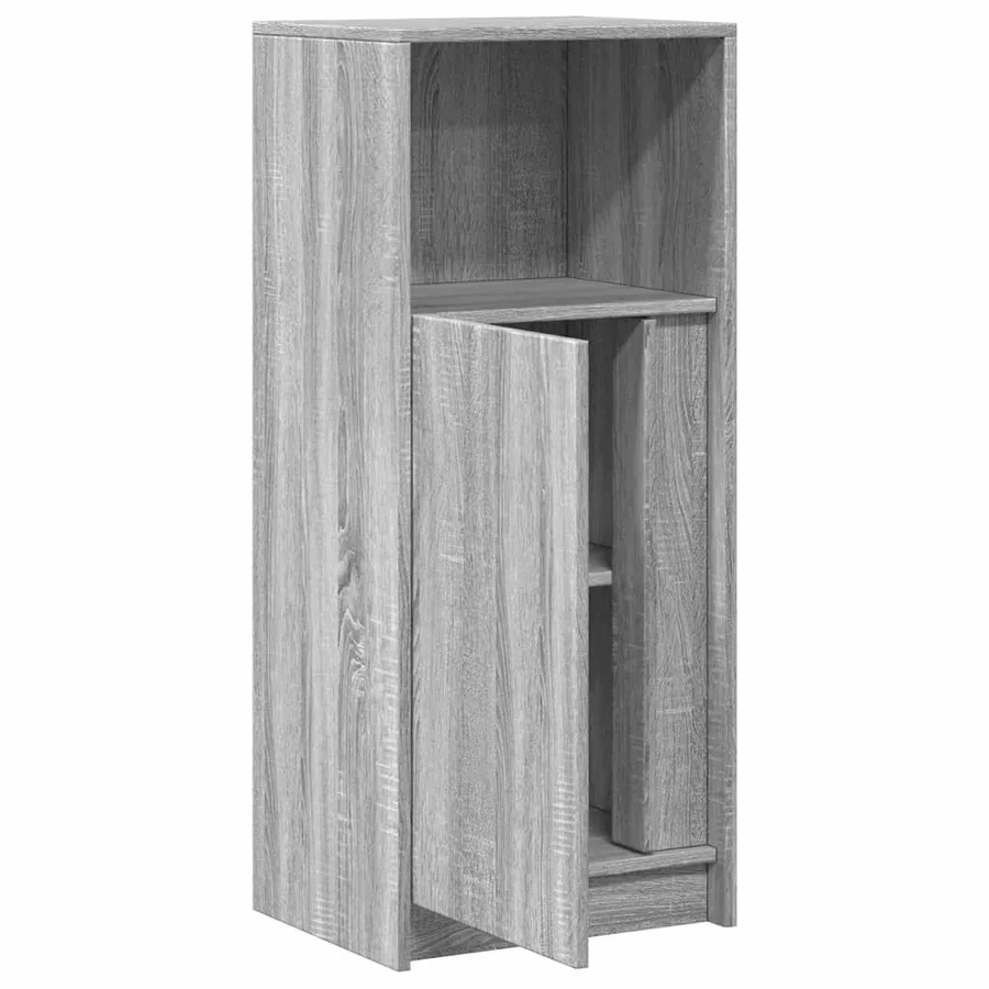 Buffet avec LED sonoma gris 42,5x34x100 cm bois d'ingénierie - 7
