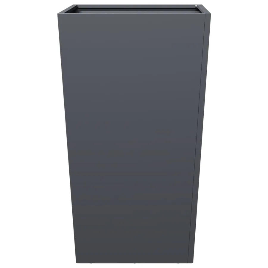 Jardinière anthracite 45x45x75 cm acier - 5