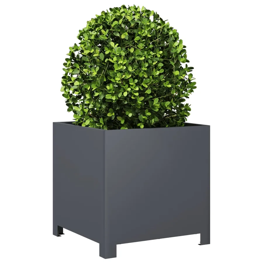 Jardinières 2 pcs anthracite 40x40x40 cm acier - 4