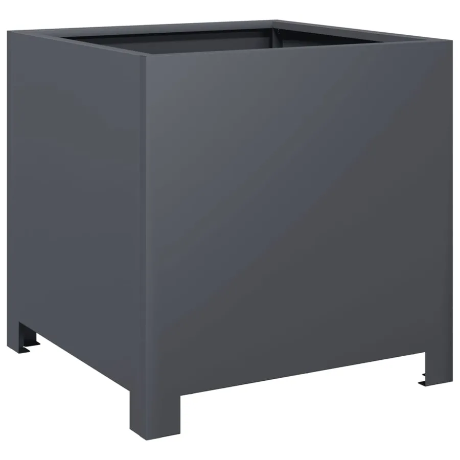 Jardinières 2 pcs anthracite 40x40x40 cm acier - 5