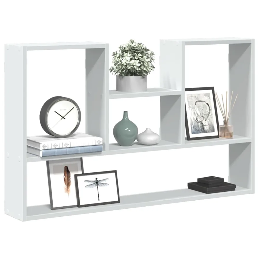 Étagère murale blanche 99 x 15 x 60 cm Bois d'ingénierie