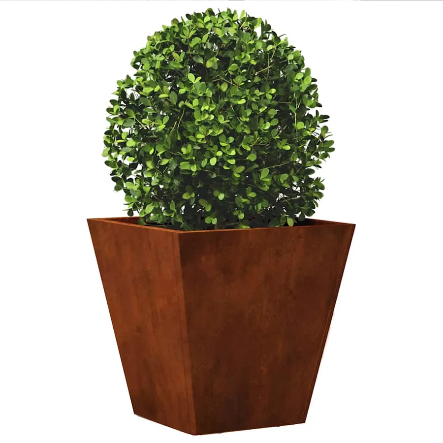 Jardinières 2 pcs 30x30x30 cm acier résistant aux intempéries - 4