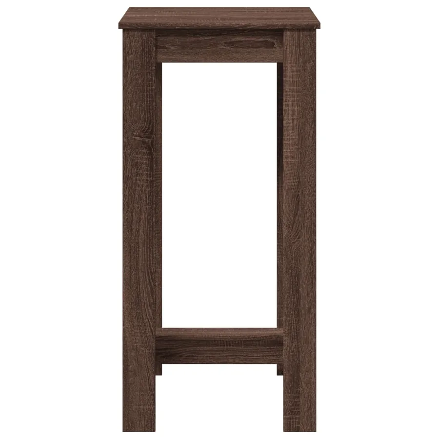 Table de bar chêne marron 51x50x103,5 cm bois d'ingénierie - 4