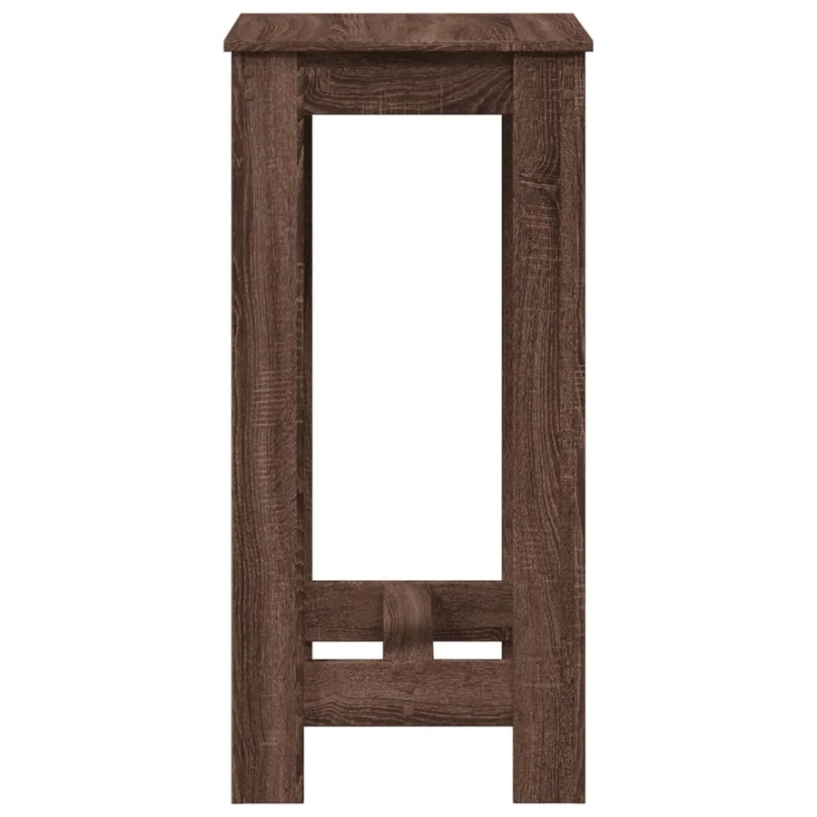 Table de bar chêne marron 51x50x103,5 cm bois d'ingénierie - 6