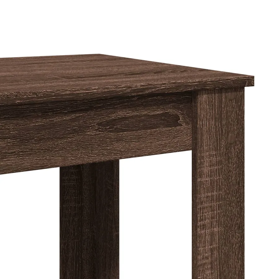 Table de bar chêne marron 51x50x103,5 cm bois d'ingénierie - 7