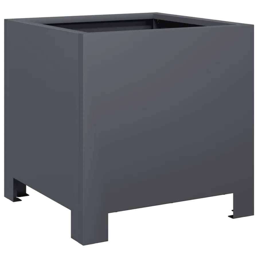 Jardinière anthracite 30x30x30 cm acier - 6