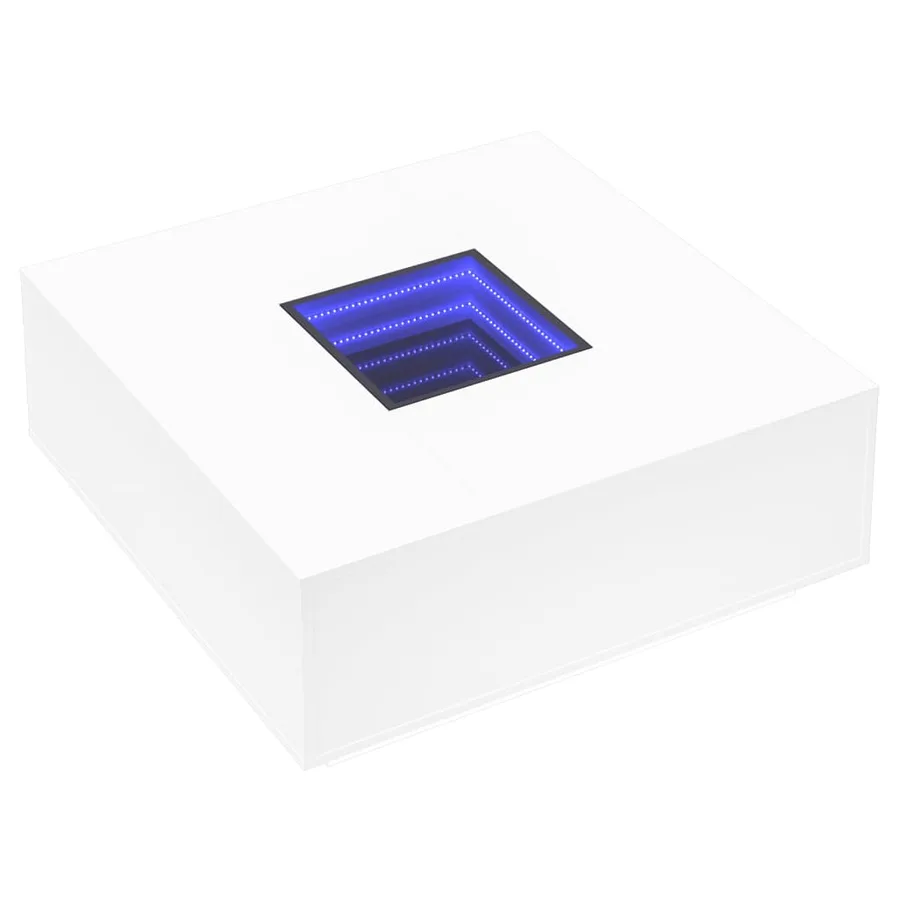 Table basse avec LED infini blanc 100x100x40 cm - 3