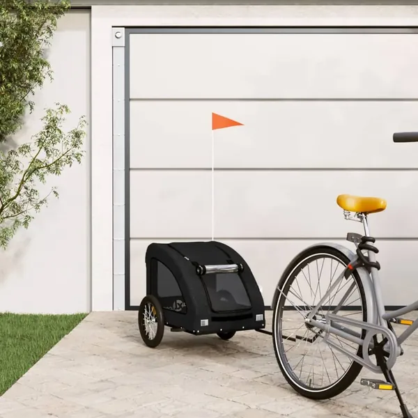 Remorque de vélo pour animaux de compagnie noir