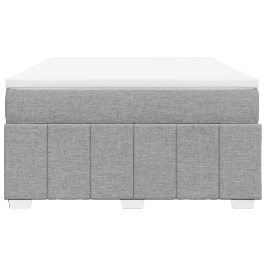 Sommier à lattes de lit avec matelas Gris clair 160x200cm Tissu - 4