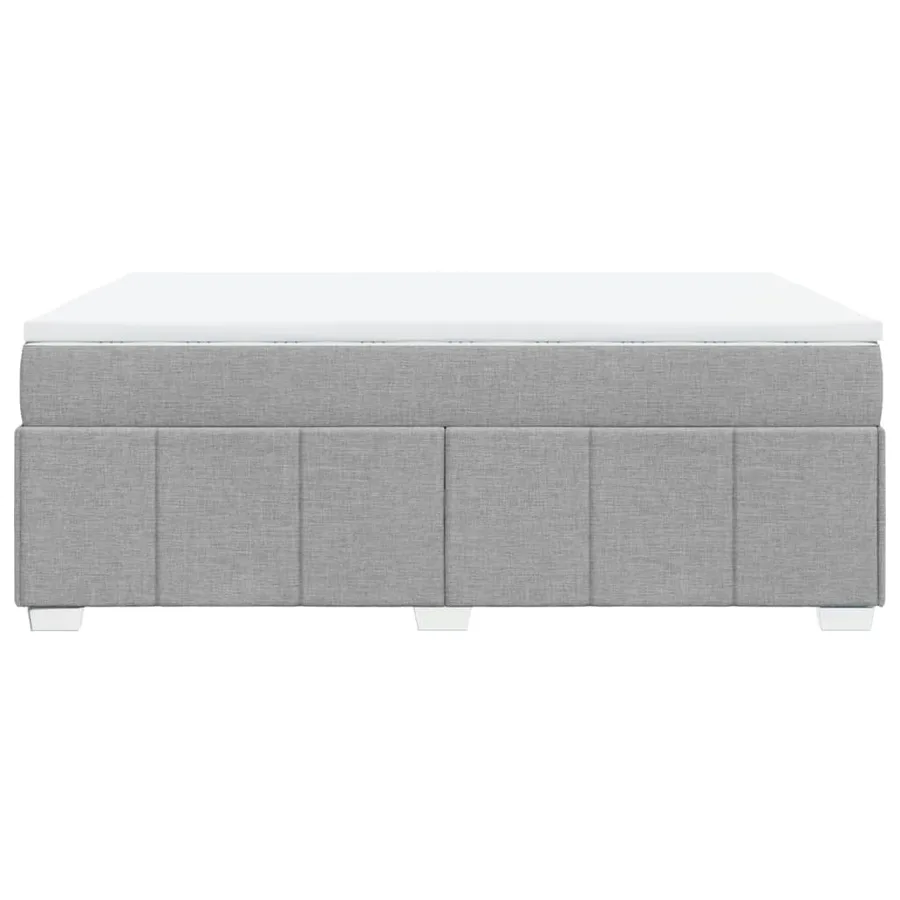 Sommier à lattes de lit avec matelas Gris clair 160x200cm Tissu - 8