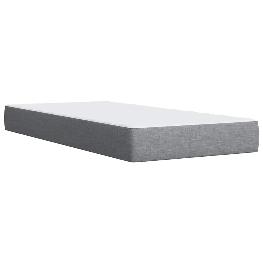 Sommier à lattes de lit avec matelas Gris clair 90x200 cm Tissu - 9