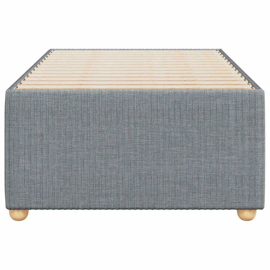 Cadre de lit sans matelas gris clair 90x200 cm tissu - 4