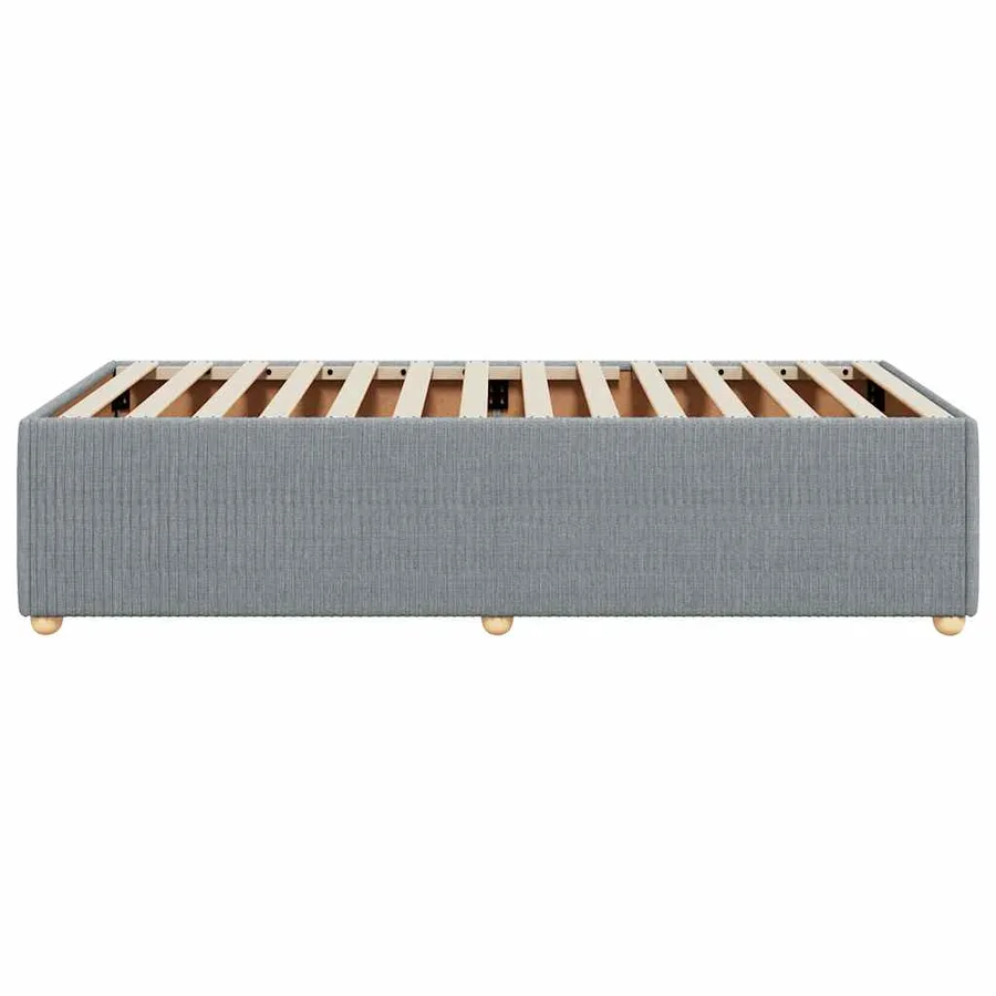 Cadre de lit sans matelas gris clair 90x200 cm tissu - 5