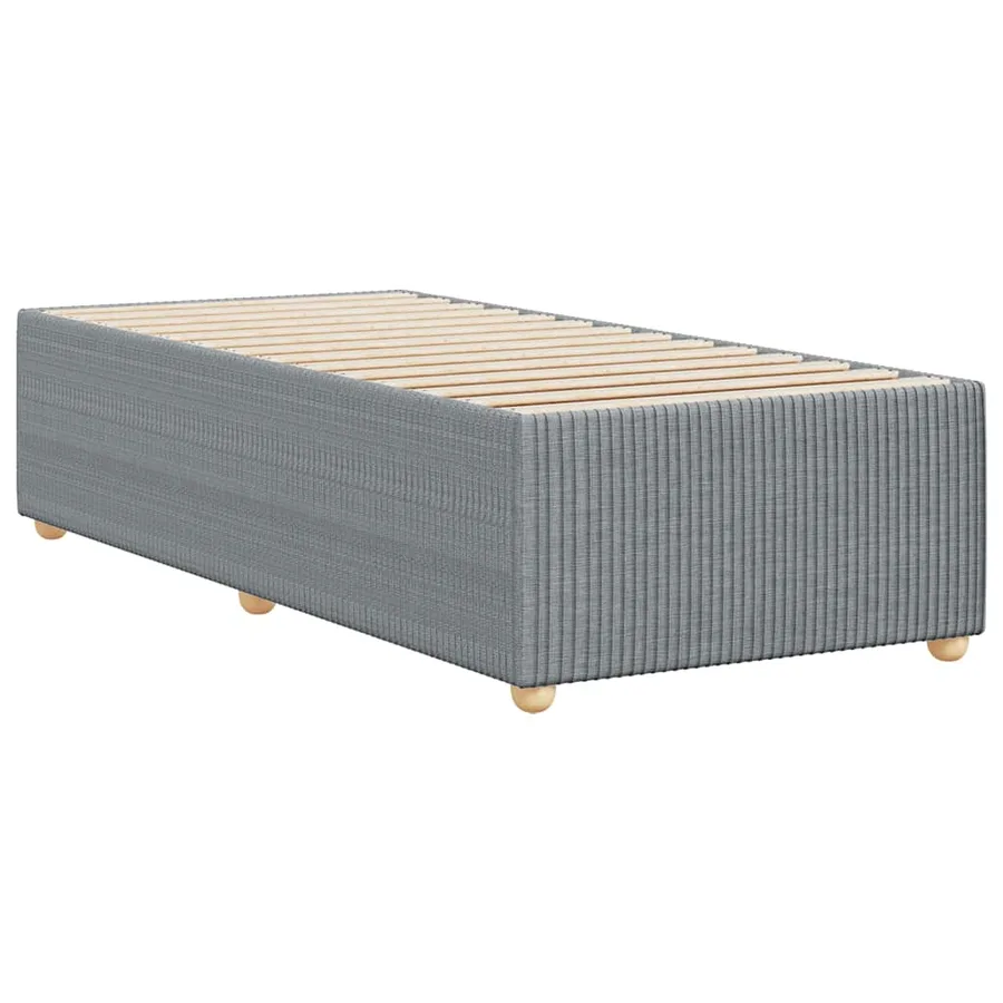 Cadre de lit sans matelas gris clair 90x200 cm tissu - 6