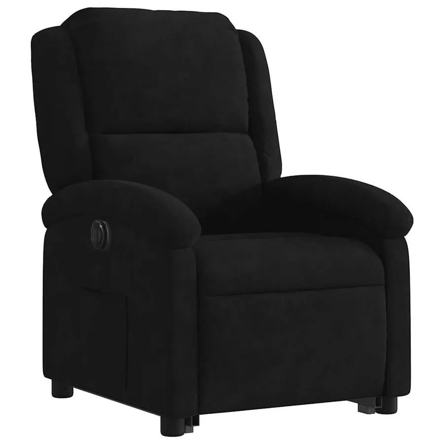 Fauteuil inclinable électrique noir velours - 4