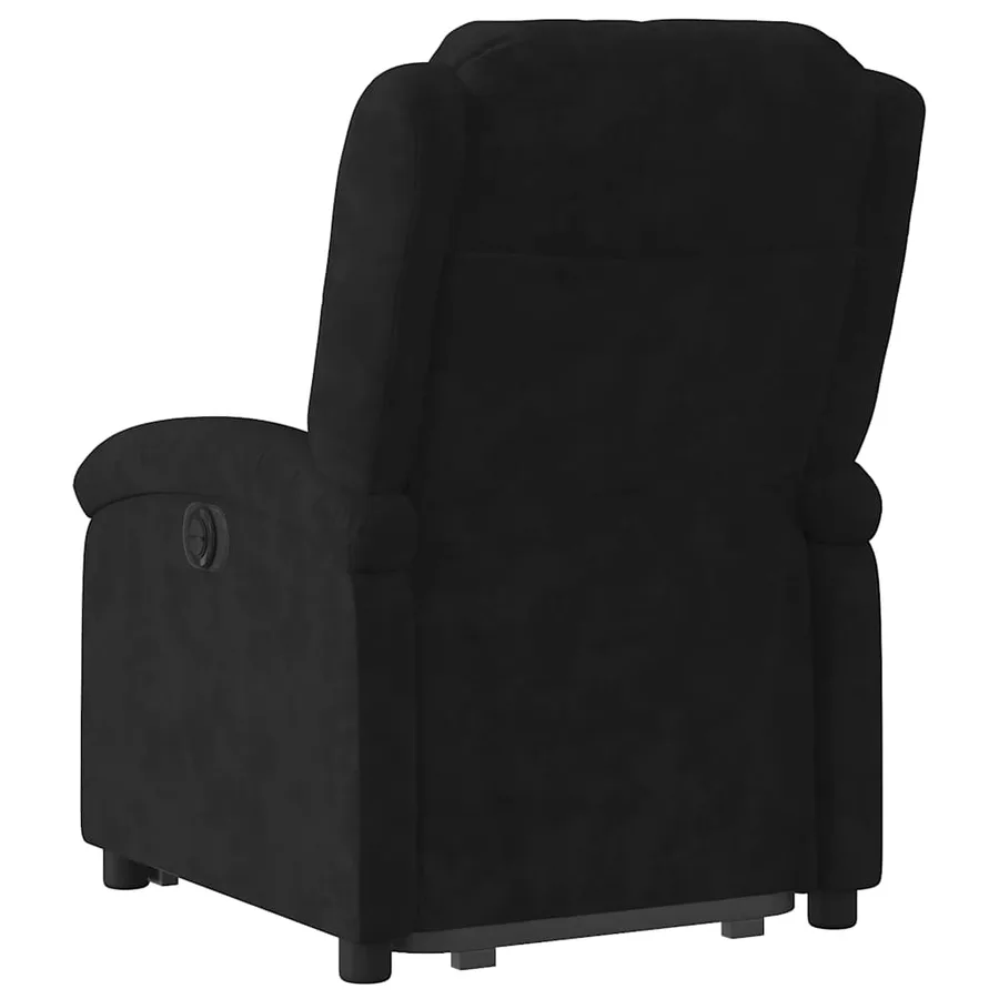 Fauteuil inclinable électrique noir velours - 5