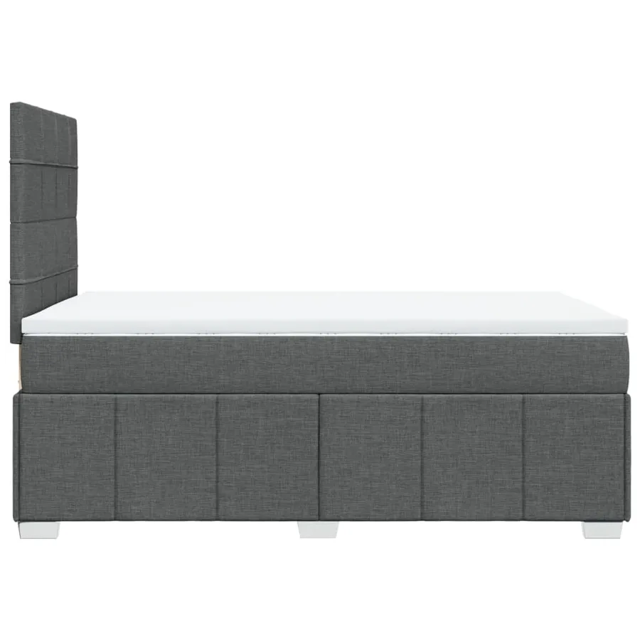 Sommier à lattes de lit avec matelas Gris foncé 120x200cm Tissu - 7