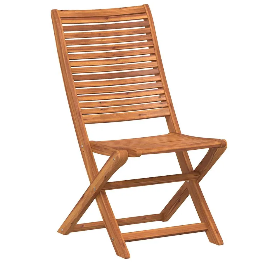 Chaises de jardin pliantes lot de 8 51x66x95 cm bois d'acacia - 3