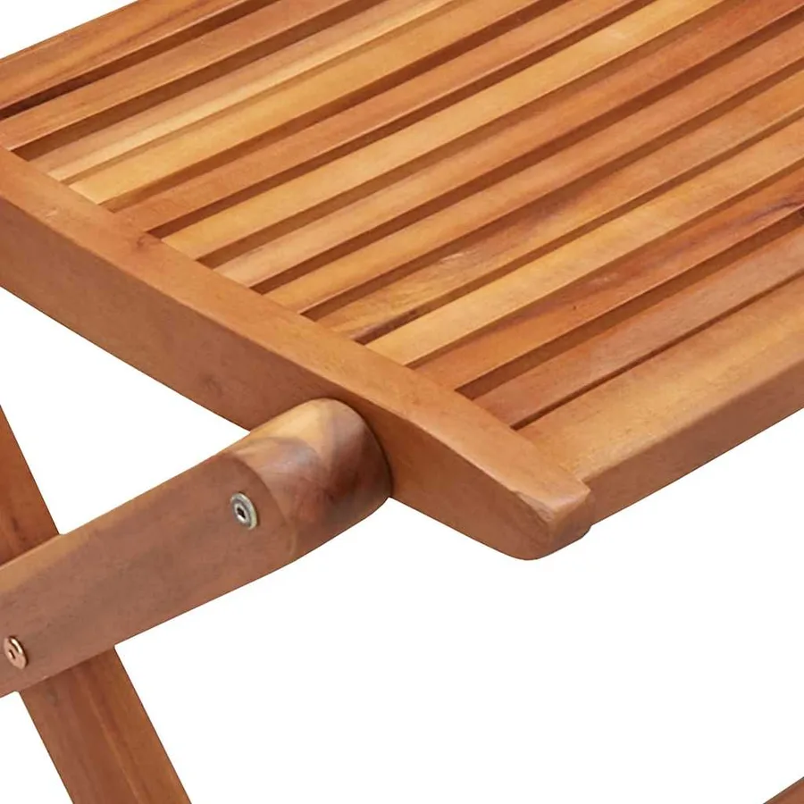 Chaises de jardin pliantes lot de 8 51x66x95 cm bois d'acacia - 7