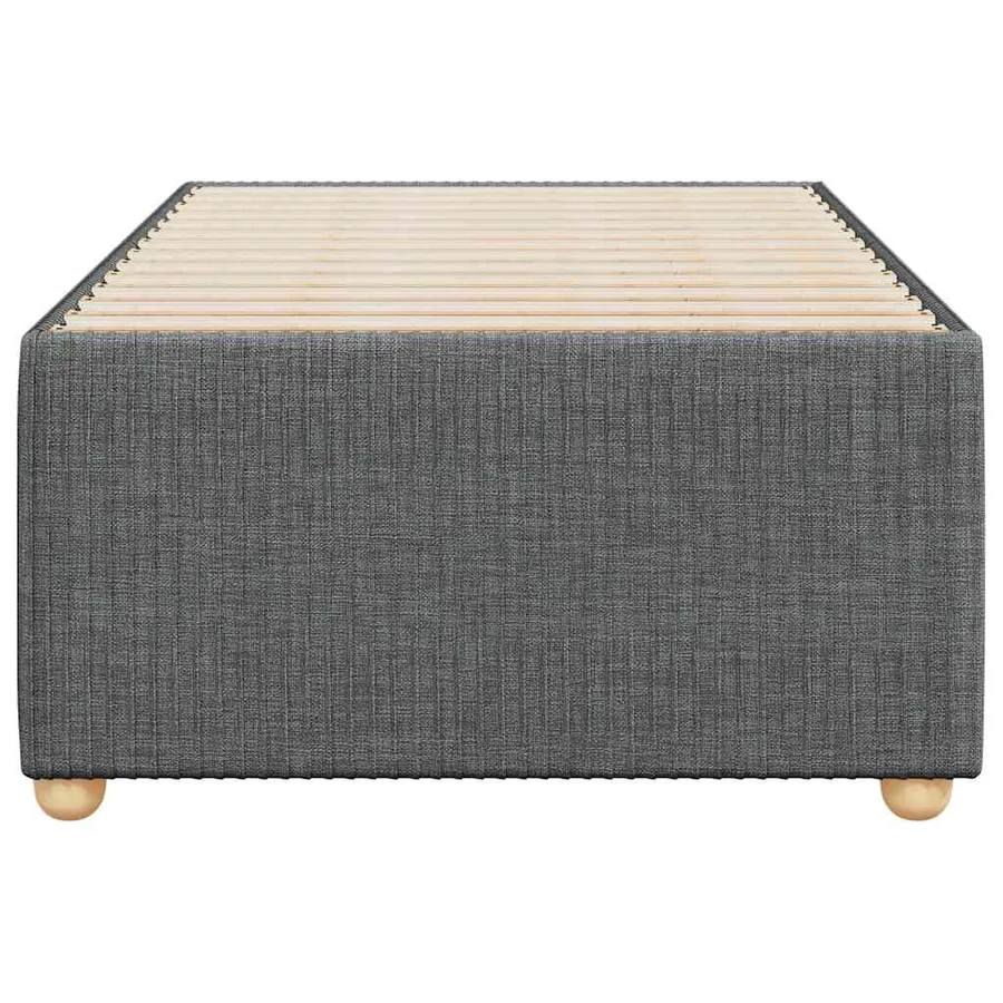 Cadre de lit sans matelas gris foncé 80x200 cm tissu - 4