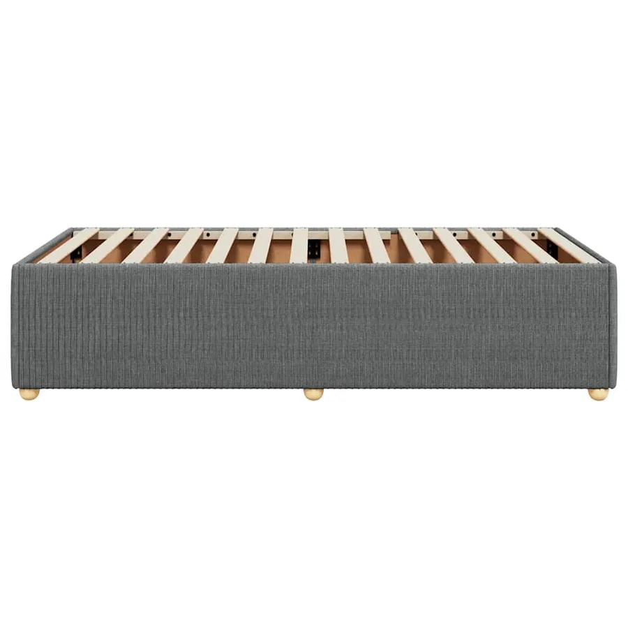 Cadre de lit sans matelas gris foncé 80x200 cm tissu - 5