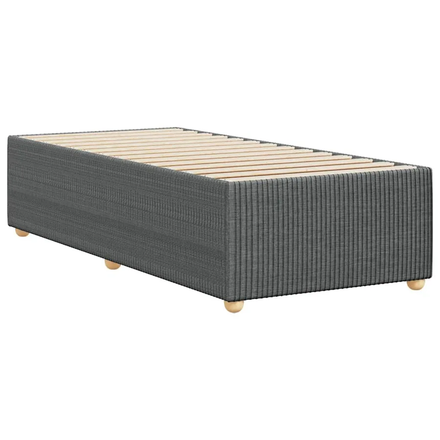 Cadre de lit sans matelas gris foncé 80x200 cm tissu - 6