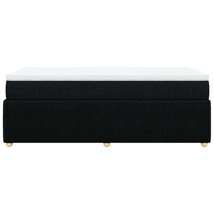 Sommier à lattes de lit avec matelas Noir 90x200 cm Tissu - 5