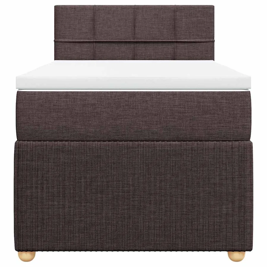 Sommier à lattes de lit avec matelas Marron foncé 100x200 cm - 4