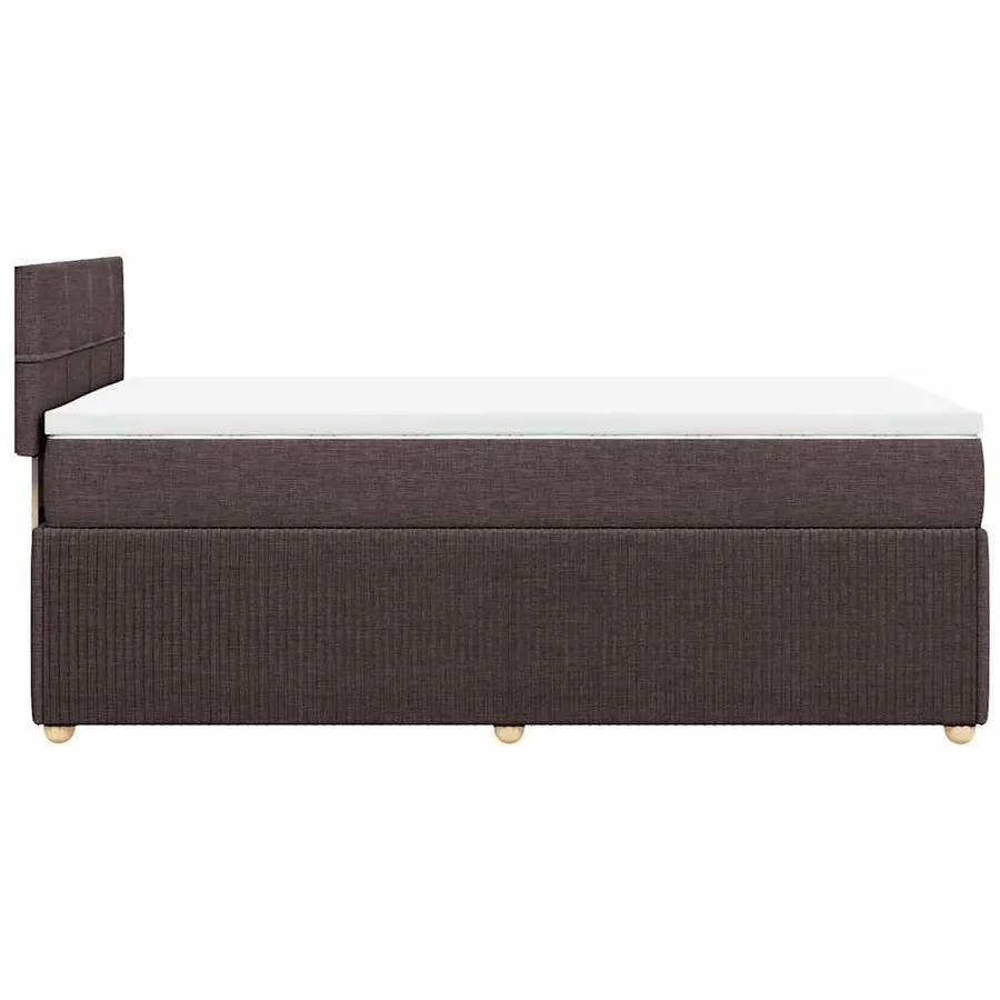 Sommier à lattes de lit avec matelas Marron foncé 100x200 cm - 5