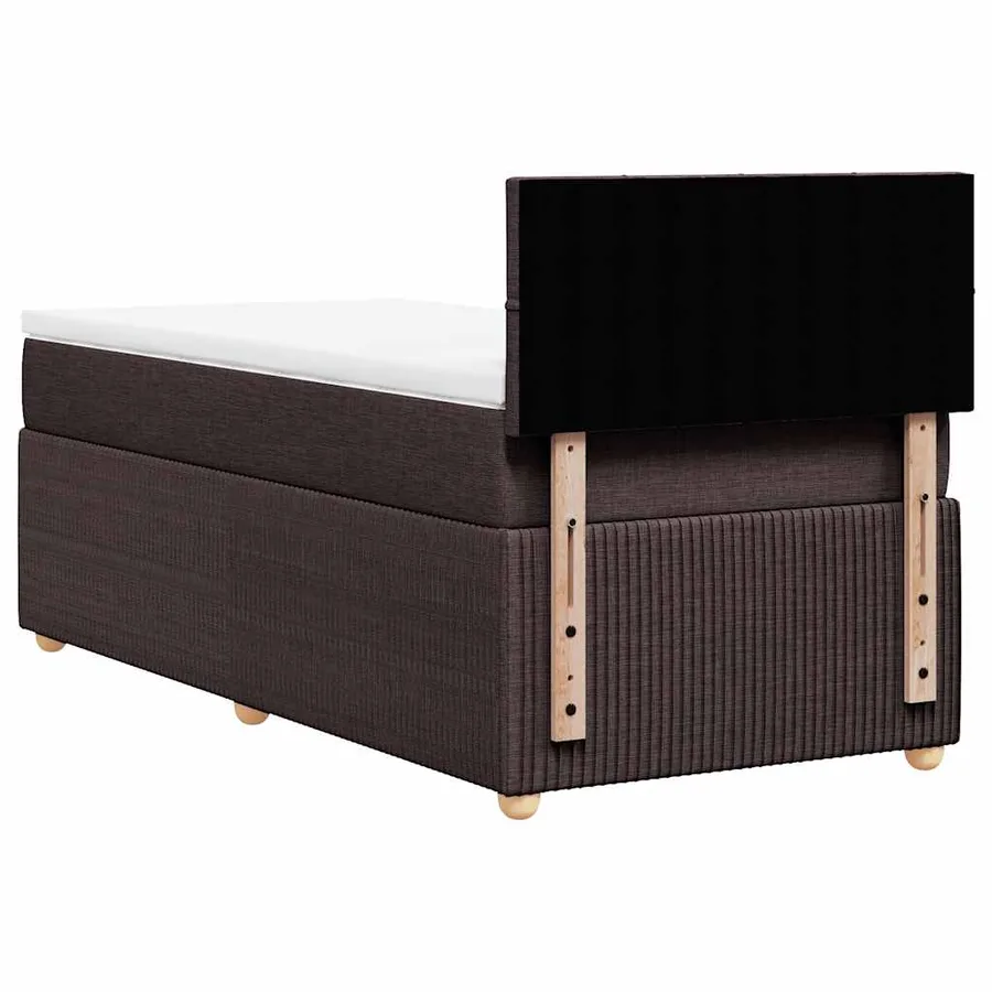 Sommier à lattes de lit avec matelas Marron foncé 100x200 cm - 6