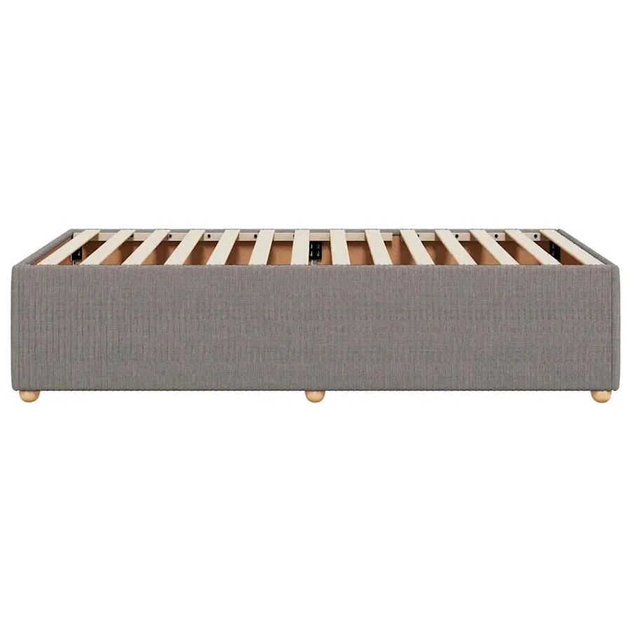Cadre de lit sans matelas taupe 100x200 cm tissu - 5