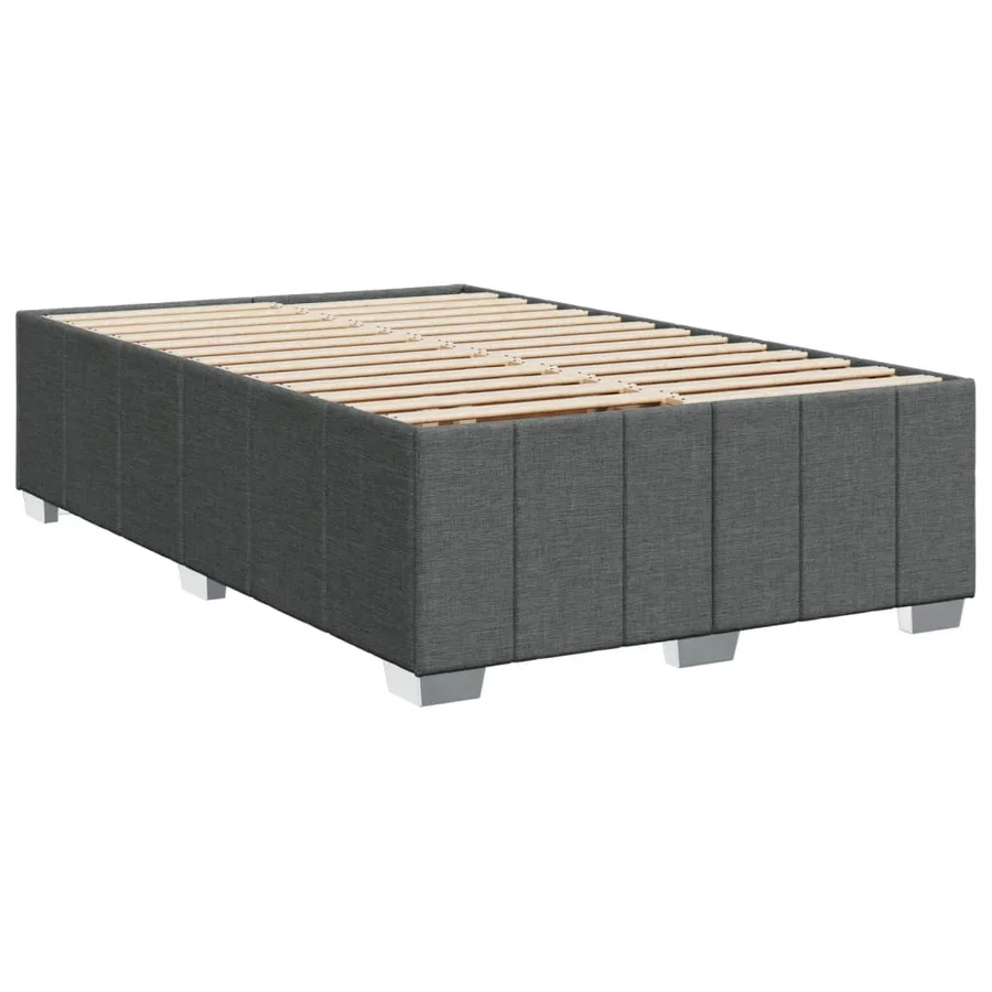 Sommier à lattes de lit avec matelas Gris foncé 120x200cm Tissu - 12