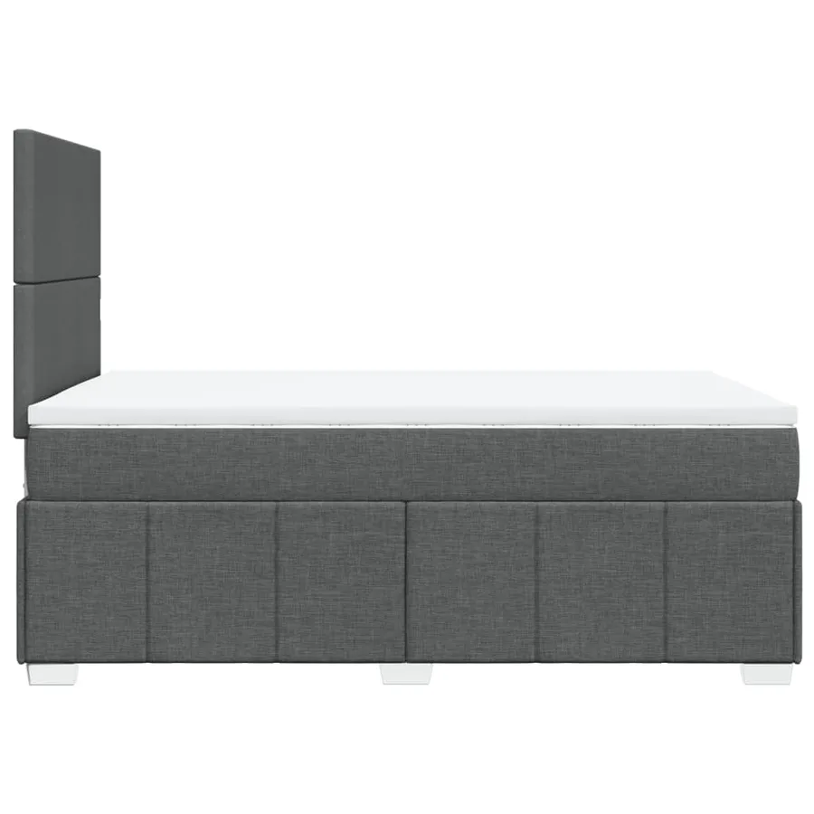 Sommier à lattes de lit avec matelas Gris foncé 120x200cm Tissu - 7